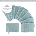 Waschlappen "Popcorn" - Anthrazit / 4x 16x21cm Pure Label