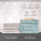 Handtuch Sets "Popcorn" - Anthrazit / 2x50x100 + 2x70x140 cm Pure Label