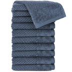 Gästehandtücher "Popcorn" - Jeansblau / 10x 30x50cm Pure Label