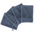 Waschlappen "Popcorn" - Jeansblau / 4x 16x21cm Pure Label