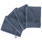 Waschlappen "Popcorn" - Jeansblau / 4x 16x21cm Pure Label