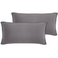 Kissenbezug Halbleinen - Grau / 2x40x80cm Pure Label