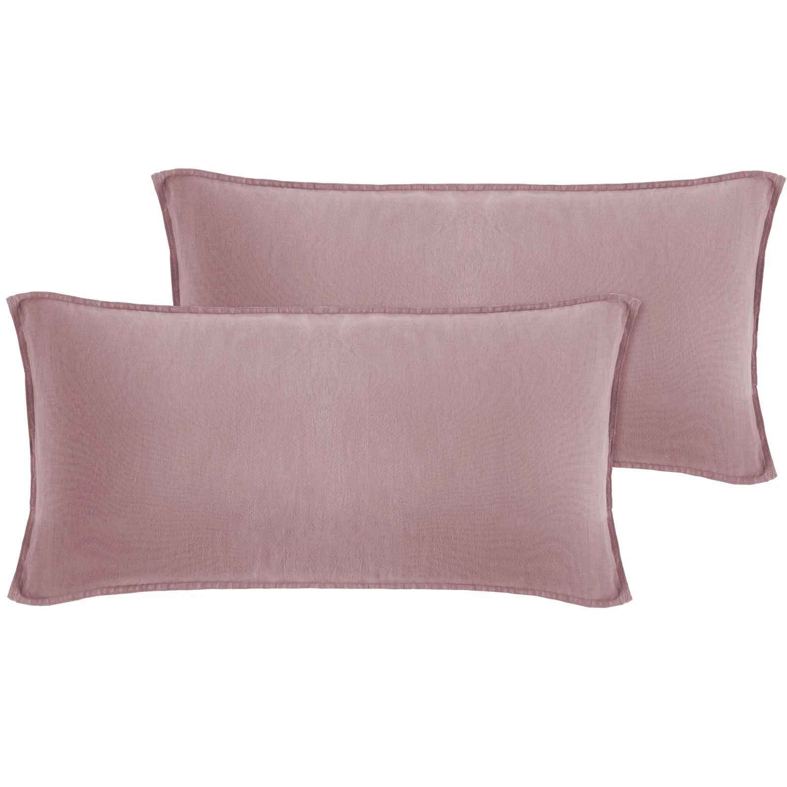 Kissenbezug Halbleinen - Mauve / 2x40x80cm Pure Label