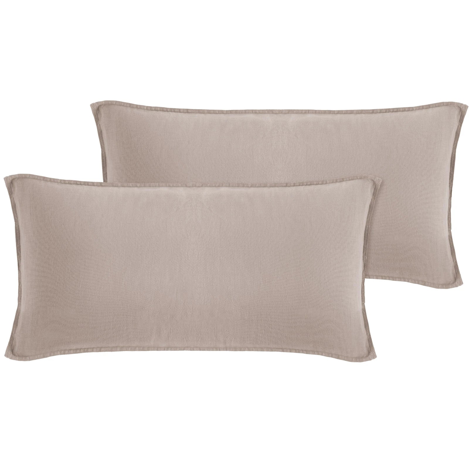 Kissenbezug Halbleinen - Taupe / 2x40x80cm Pure Label