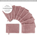 Waschlappen "Popcorn" - Anthrazit / 4x 16x21cm Pure Label