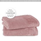 Handtücher "Popcorn" - Anthrazit / 2x 50x100cm Pure Label