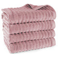 Duschtuch "Waves" - Mauve / 4x 70x140cm Pure Label
