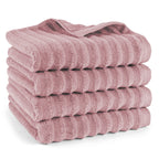 Handtuch "Waves" - Mauve / 4x 50x100cm Pure Label