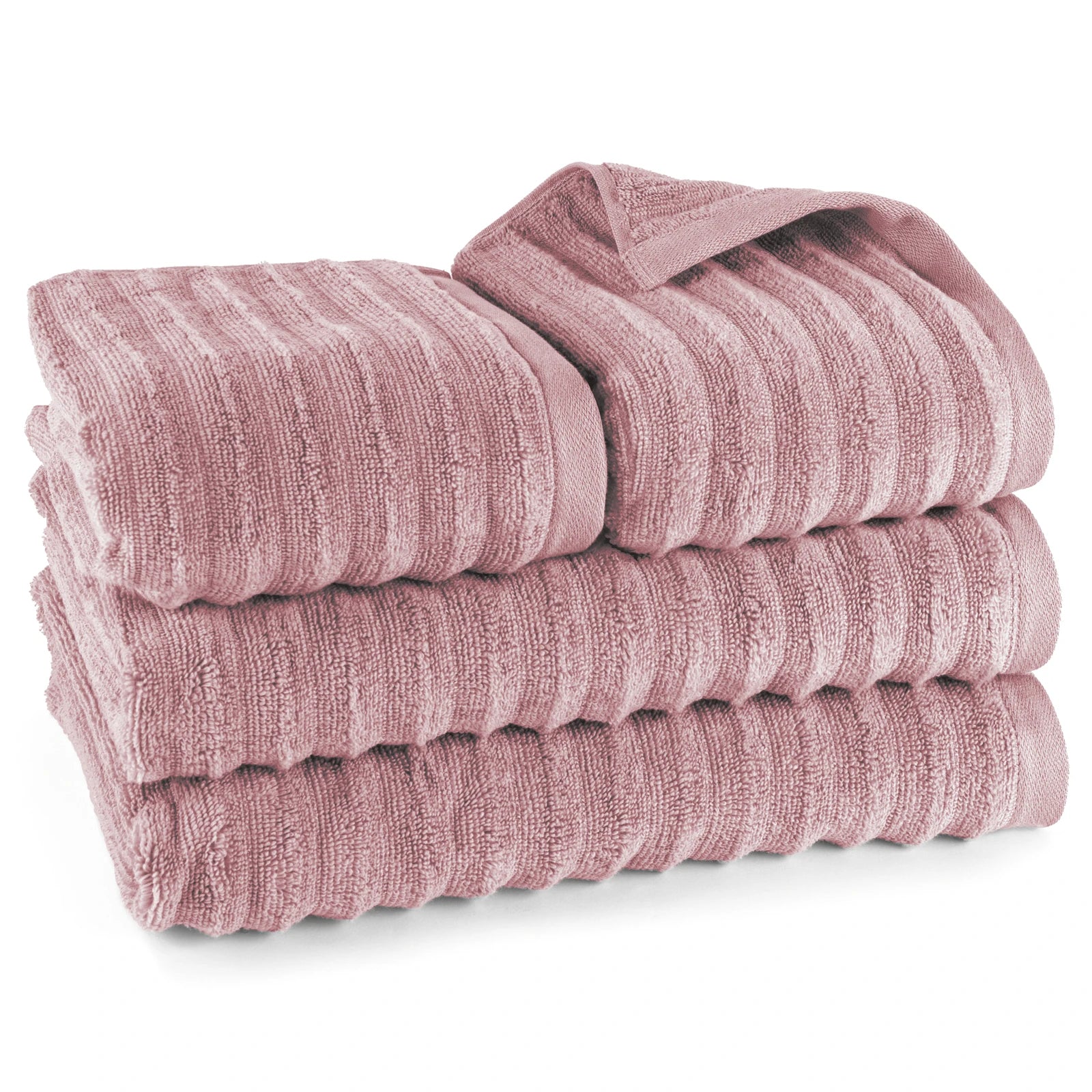 Handtuch Sets "Waves" - Mauve / 2x50x100 + 2x70x140 cm Pure Label