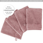 Waschlappen "Popcorn" - Anthrazit / 4x 16x21cm Pure Label