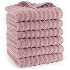 Handtuch "Waves" - Mauve / 6x 50x100cm Pure Label