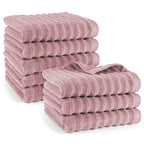 Handtuch "Waves" - Mauve / 8x 50x100cm Pure Label