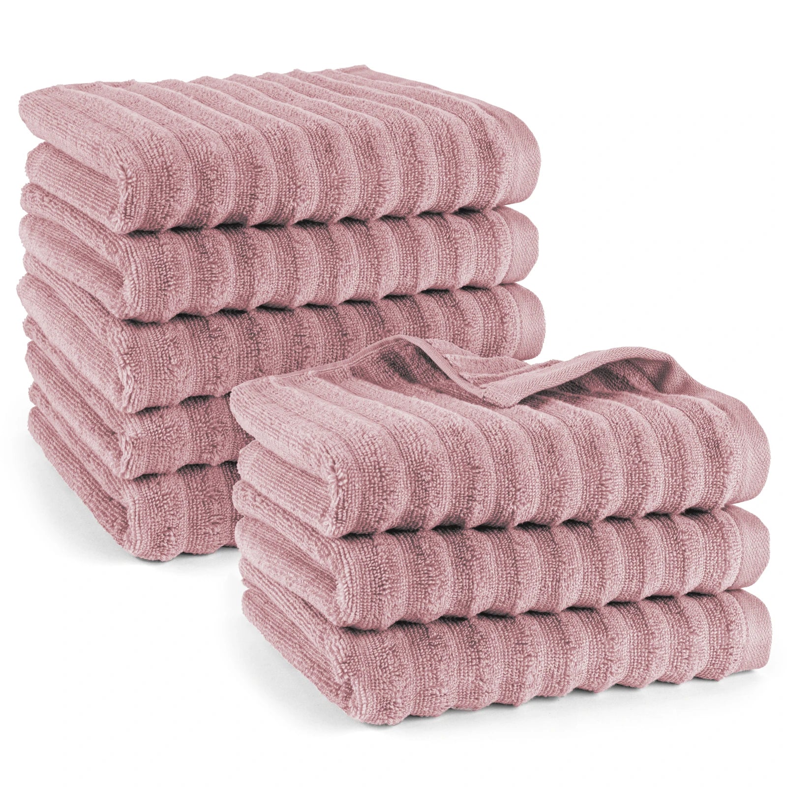 Handtuch "Waves" - Mauve / 8x 50x100cm Pure Label