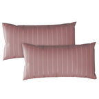 Kissenbezug Mako Satin mit Streifen - Mauve - 2x40x80
