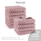 Handtuch "Waves" - Anthrazit / 4x 50x100cm Pure Label