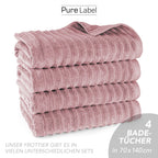 Duschtuch "Waves" - Anthrazit / 2x 70x140cm Pure Label
