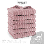 Handtuch "Waves" - Anthrazit / 4x 50x100cm Pure Label