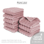 Gästehandtuch "Waves" - Anthrazit / 10x 30x50cm Pure Label