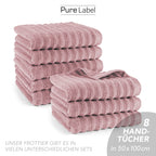 Handtuch "Waves" - Anthrazit / 4x 50x100cm Pure Label