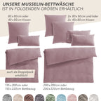 Musselin Kopfkissenbezug - Mauve - 40x80 cm