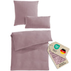 Musselin Bettwäsche Einzelbettwäsche - Mauve - 135x200 + 80x80 + 40x80 cm