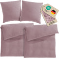 Musselin Bettwäsche Sets - Mauve - 2x155x220 + 2x80x80 cm