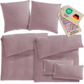 Musselin Bettwäsche Sets - Mauve - 2x155x220 + 2x80x80 + 2x40x80 cm