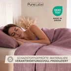 Musselin Bettwäsche Sets - Mauve - 2x155x220 + 2x80x80 cm