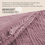 Musselin Bettwäsche Sets - Mauve - 2x155x220 + 2x80x80 cm