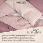 Musselin Bettwäsche Sets - Rosa - 2x155x220 + 2x40x80 cm