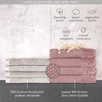 Handtuch Sets "Popcorn" - Anthrazit / 2x50x100 + 2x70x140 cm Pure Label