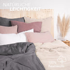 Musselin Bettwäsche Sets - Anthrazit / 2x135x200 + 2x40x80 cm Pure Label