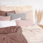 Musselin Bettwäsche Sets - Anthrazit / 2x135x200 + 2x40x80 cm Pure Label