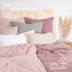 Musselin Bettwäsche Sets - Anthrazit / 2x135x200 + 2x40x80 cm Pure Label