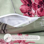 Bettwäsche "Blumen" - Beere / 135x200 + 40x80 cm Pure Label