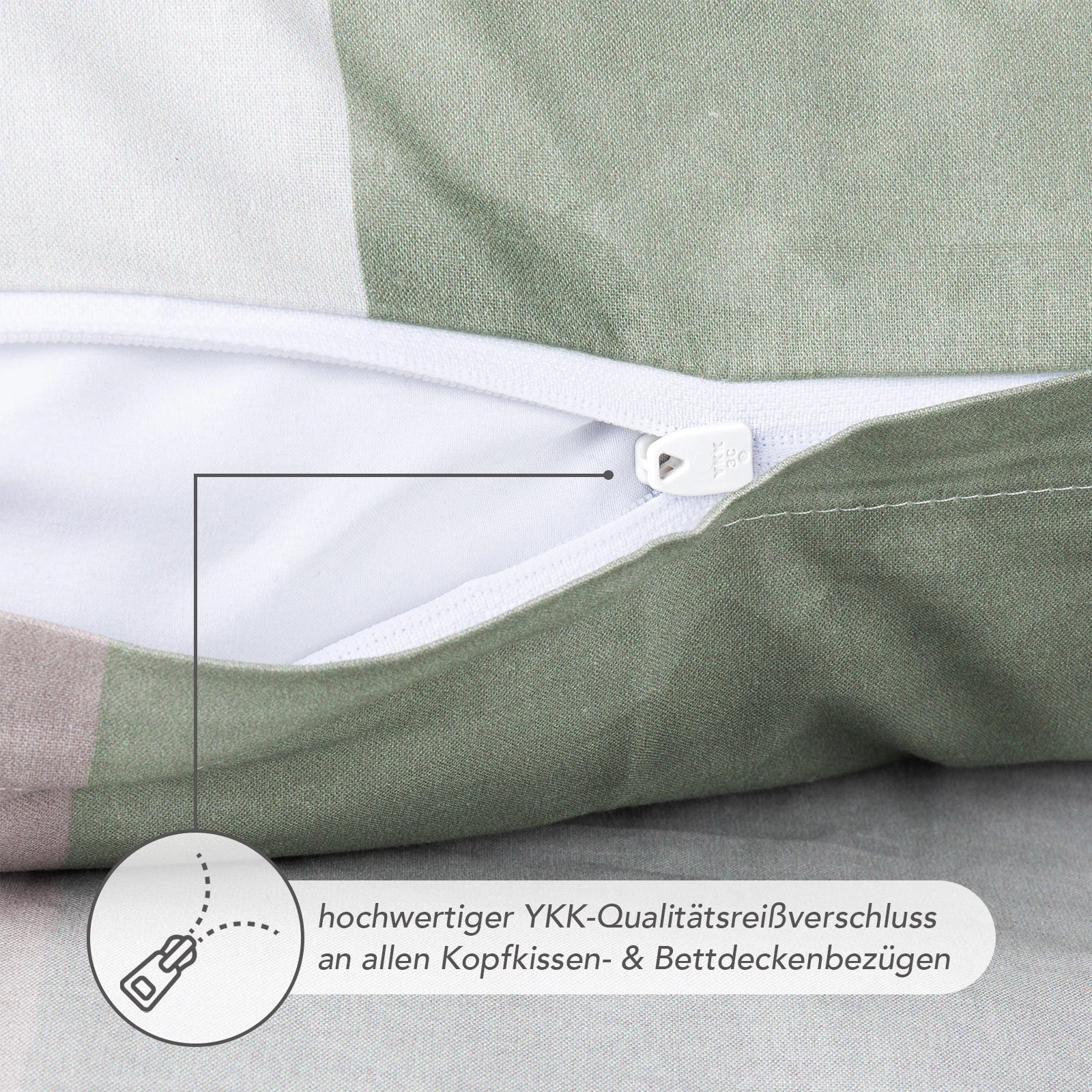 Bettwäsche "Karo" - Blau / 135x200 + 40x80 cm Pure Label