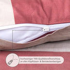 Bettwäsche "Karo" - Blau / 135x200 + 40x80 cm Pure Label