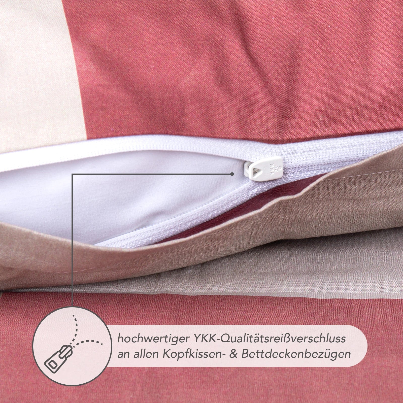 Bettwäsche "Karo" - Blau / 135x200 + 40x80 cm Pure Label