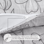 Bettwäsche "Flowers" - Grün / 135x200 + 40x80 cm Pure Label