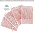 Waschlappen "Popcorn" - Anthrazit / 4x 16x21cm Pure Label