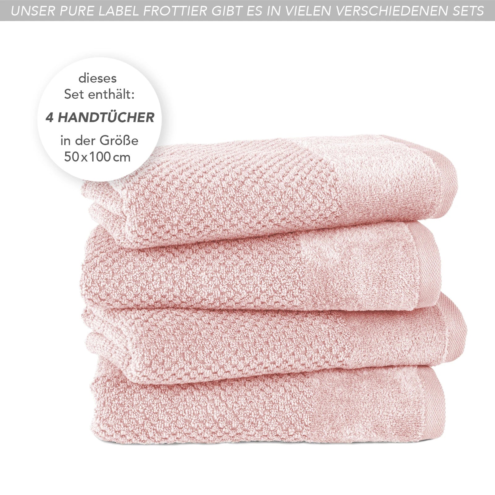 Handtücher "Popcorn" - Anthrazit / 2x 50x100cm Pure Label