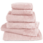 Handtuch Sets "Popcorn" - Rosa / 2x30x50 + 2x50x100 + 2x70x140 cm Pure Label
