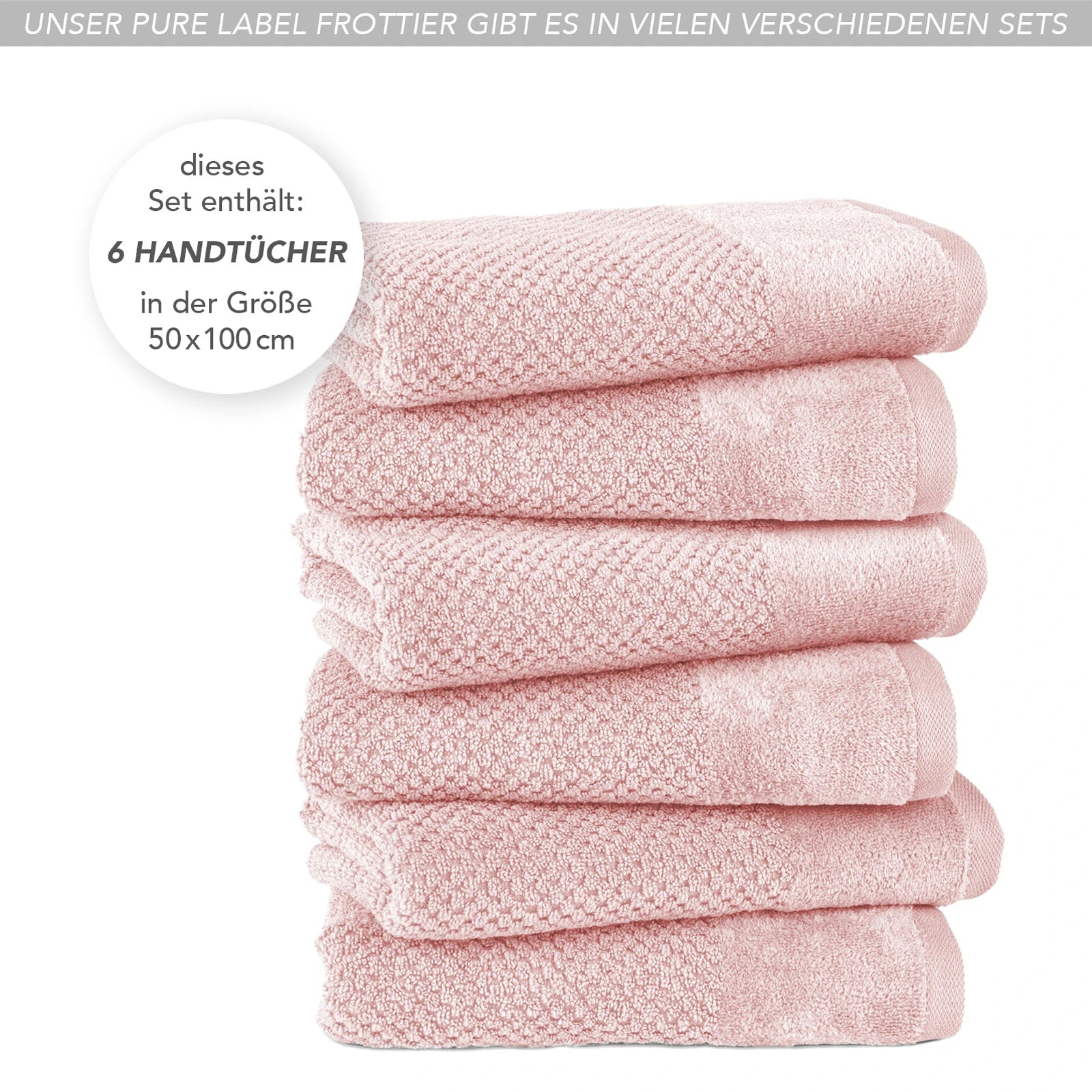 Handtücher "Popcorn" - Anthrazit / 2x 50x100cm Pure Label