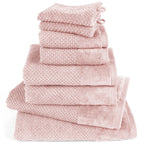 Handtuch Sets "Popcorn" - Rosa / 2x16x21 + 2x30x50 + 2x50x100 + 2x70x140 cm Pure Label