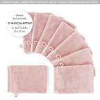 Waschlappen "Popcorn" - Anthrazit / 4x 16x21cm Pure Label