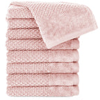 Gästehandtücher "Popcorn" - Rosa / 8x 30x50cm Pure Label