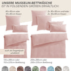 Musselin Kopfkissenbezug - Rosa - 40x80 cm