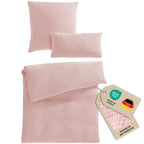 Musselin Bettwäsche Einzelbettwäsche - Rosa - 155x220 + 80x80 + 40x80 cm