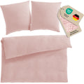 Musselin Bettwäsche Doppelbett - Rosa - 200x200 + 2x80x80 cm