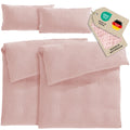 Musselin Bettwäsche Sets - Rosa - 2x155x220 + 2x40x80 cm